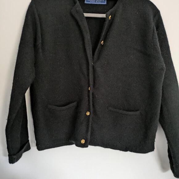 Karen Scott Sweaters - Karen-scott Women's Black and Navy Cardigan